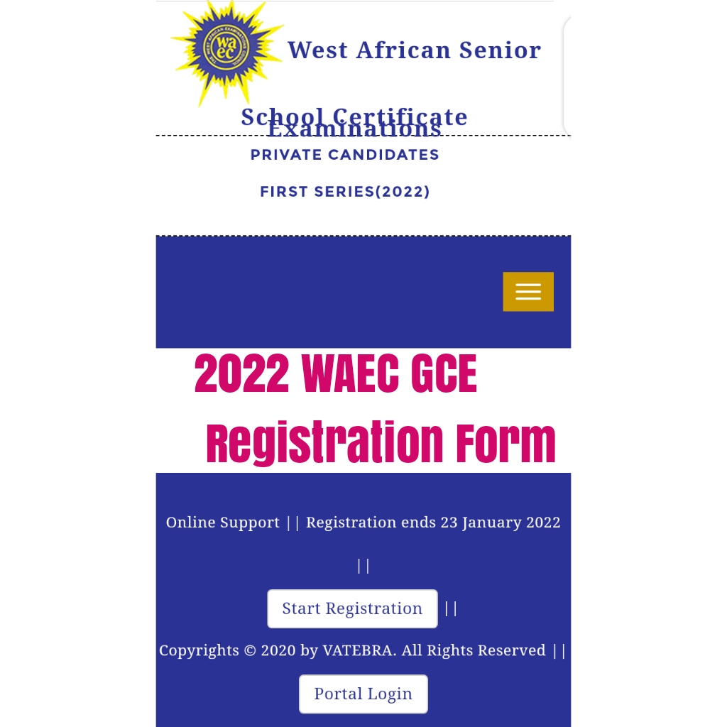 2022 WAEC GCE Registration Form Out ? MSLEGIT