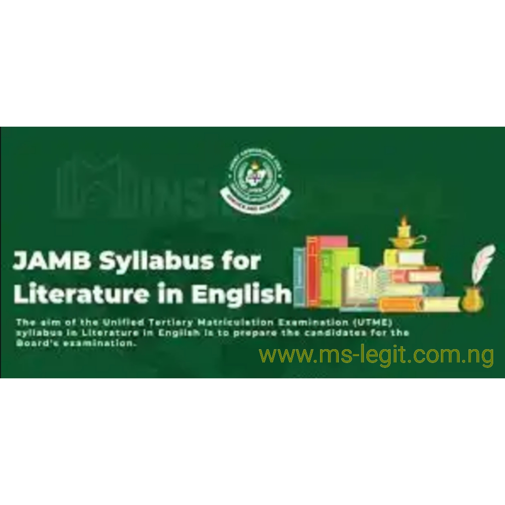 JAMB Syllabus for Literature in English 2022 (PDF Download)