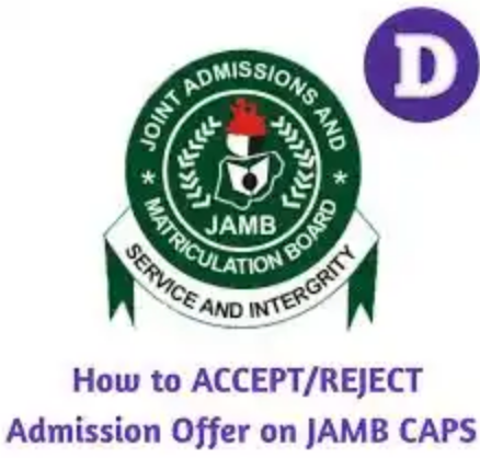 How to Accept or Reject admission on JAMB CAPS 2022/2023